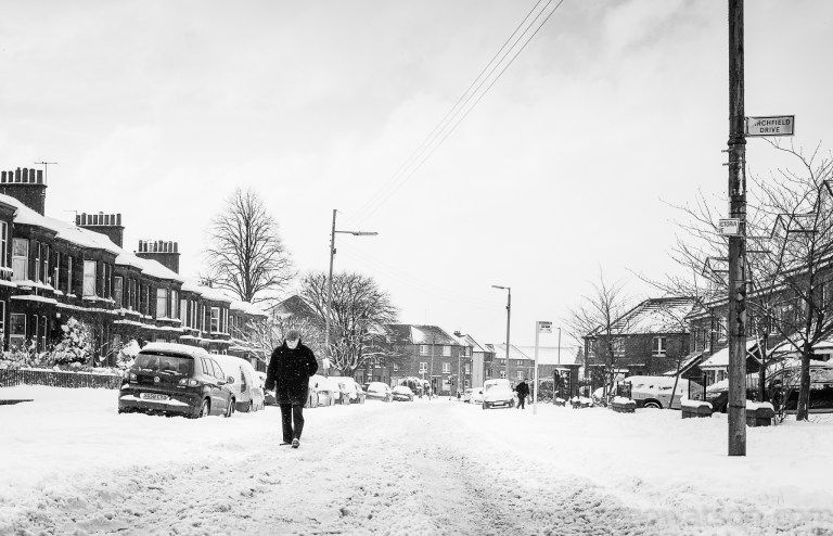 Snowfall in Scotstoun By Zeno Watson-3949