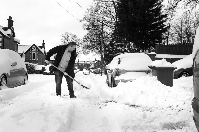 Snowfall in Scotstoun By Zeno Watson-3979