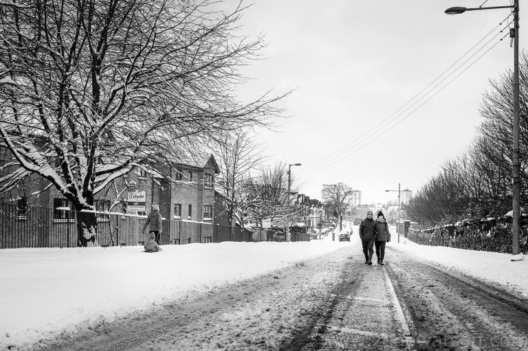 Snowfall in Scotstoun By Zeno Watson-4046